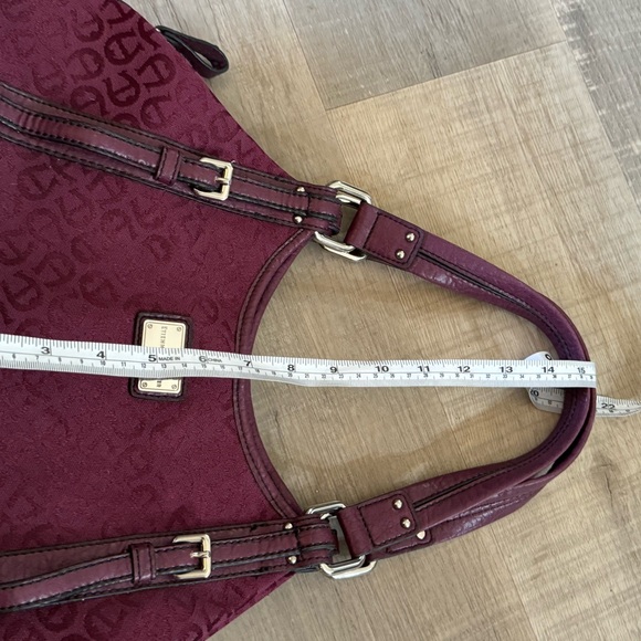 Like new. Used once Etienne Aigner purse bag burgundy wine color open to offers - Picture 7 of 15